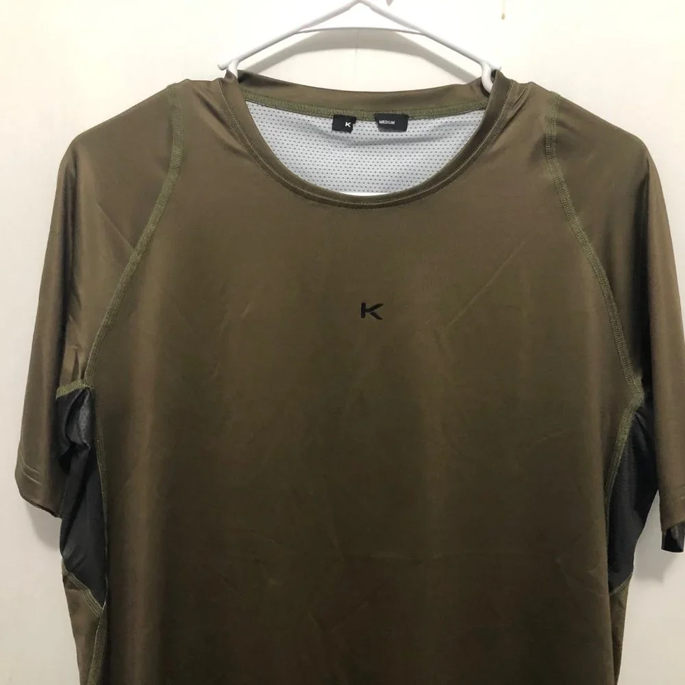 KORAL Mens Short Sleeve Activewear Top Medium - Picture 2 of 3